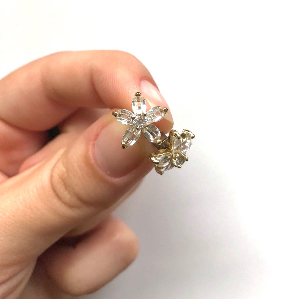 Diamond Flower Earrings